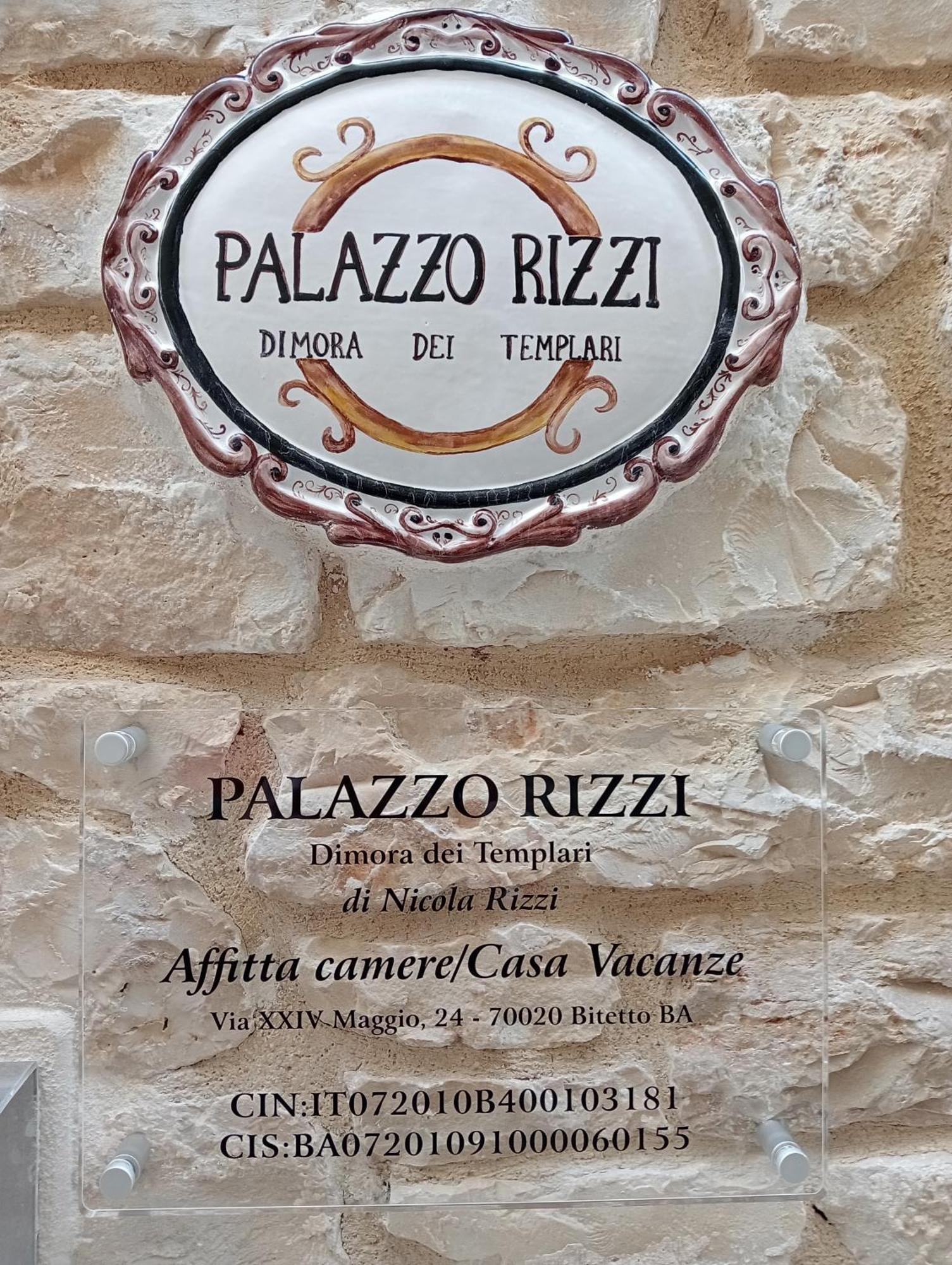 Palazzo Rizzi Dimora Dei Templari Hotel Bitetto Eksteriør billede
